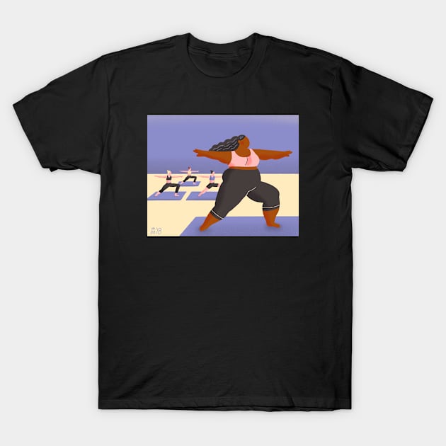 Yoga T-Shirt by seaeyedraw